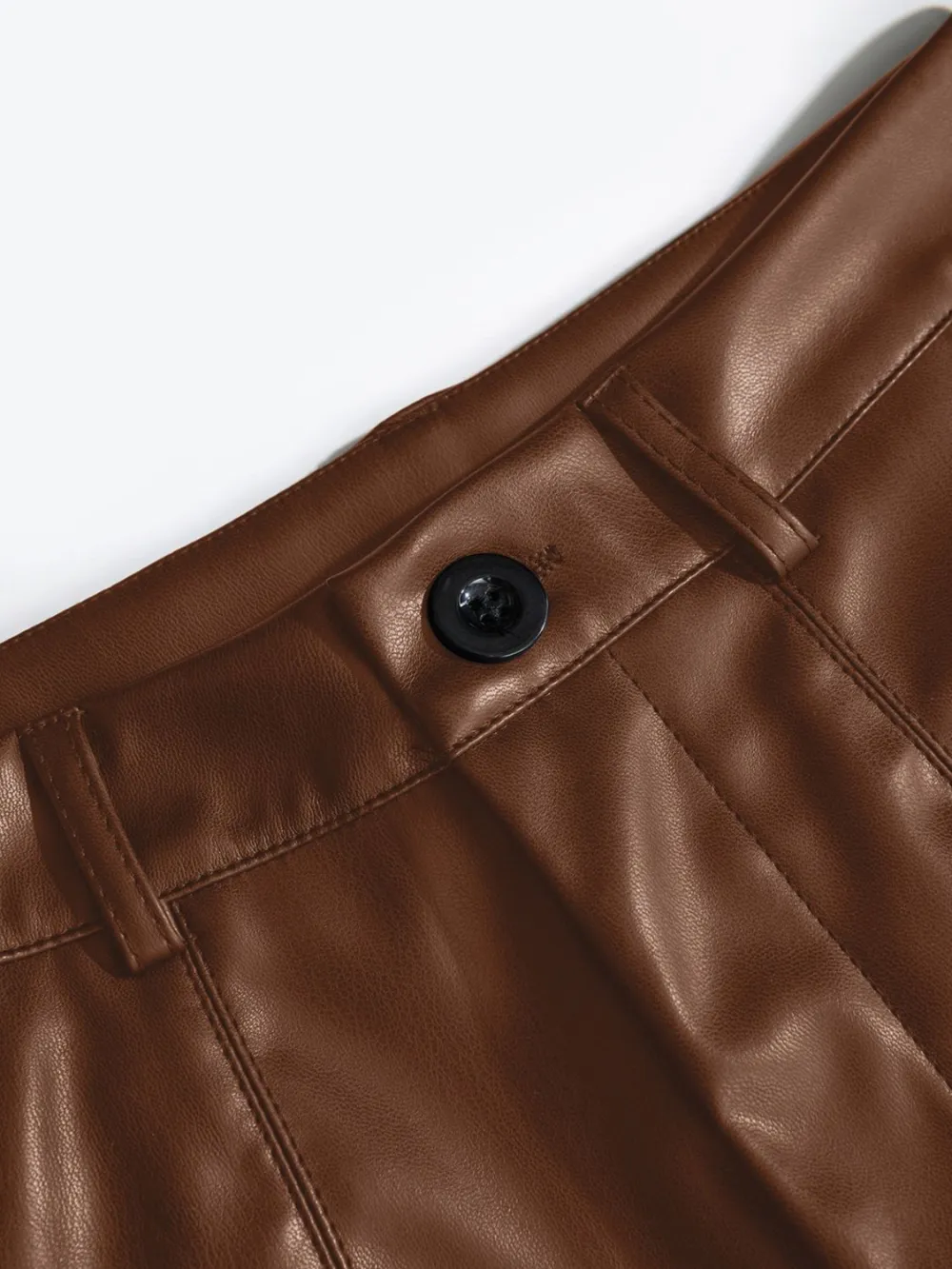 Leather High Rise Shorts