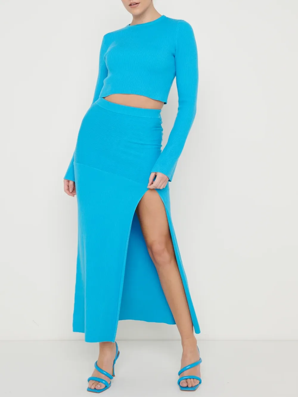 Asymmetric Knit Skirt