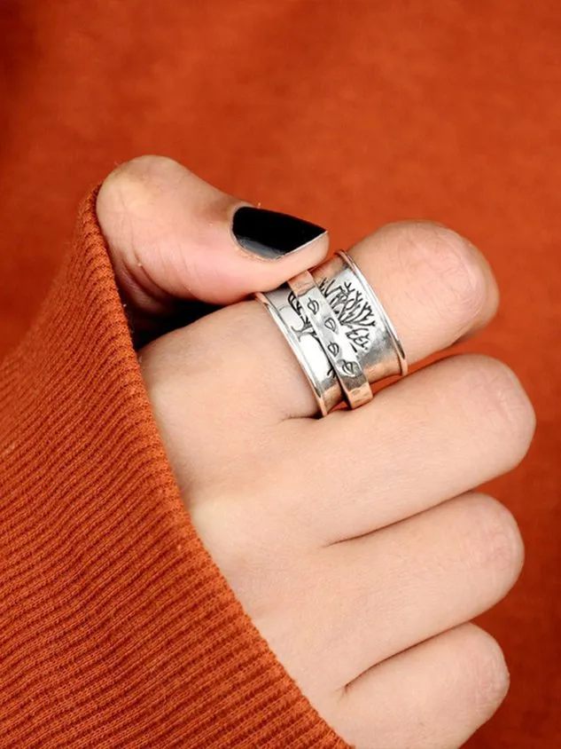 Vintage Alloy Tree of Life Ring