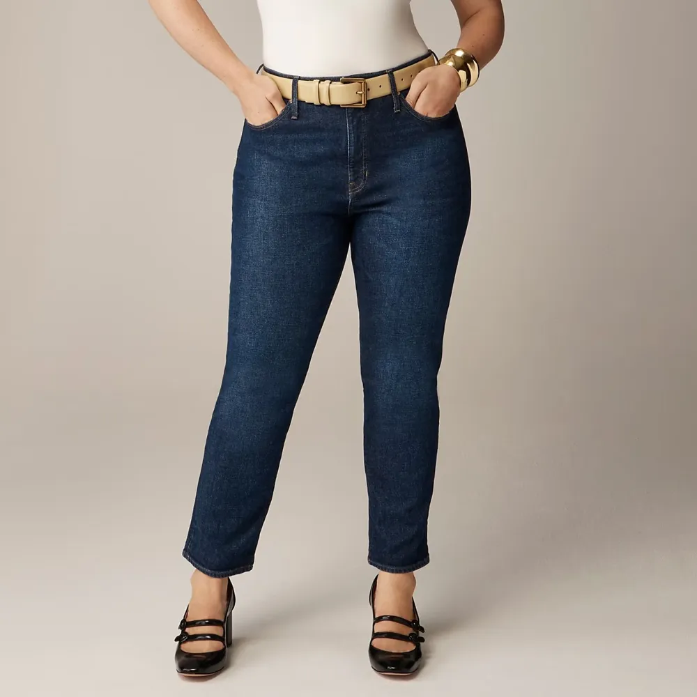 High-Rise Basic Straight Jeans