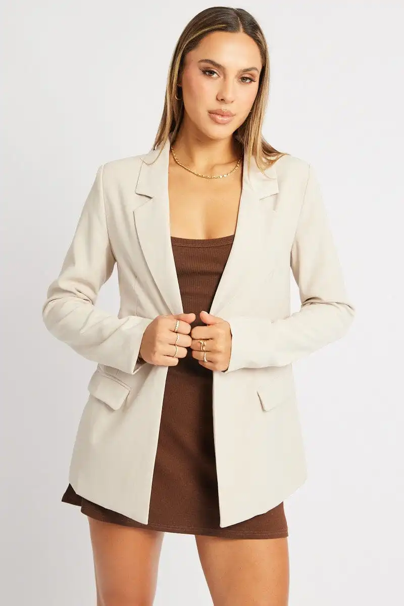 Beige Smart Blazer