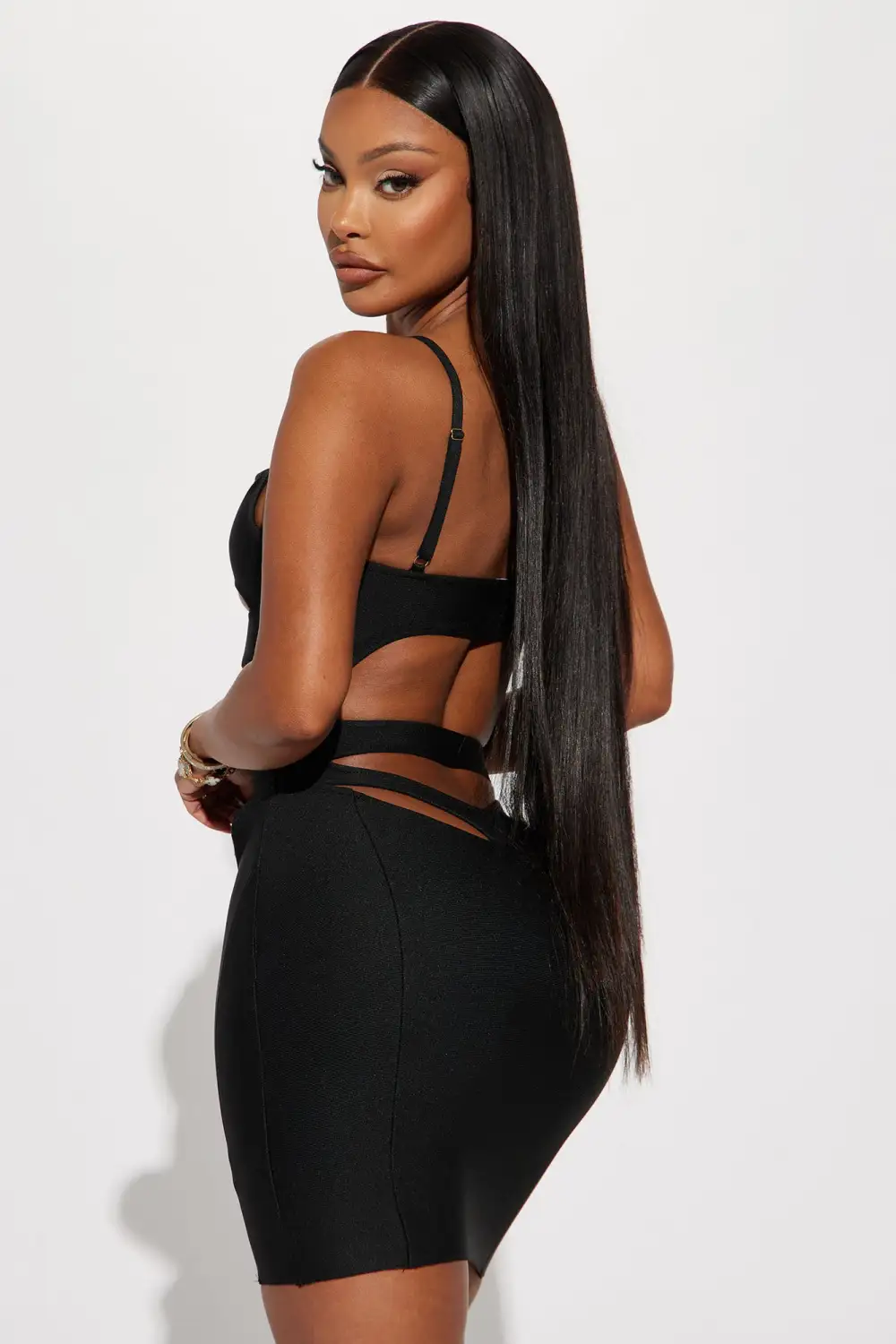 Control Her Bandage Mini Dress - Black
