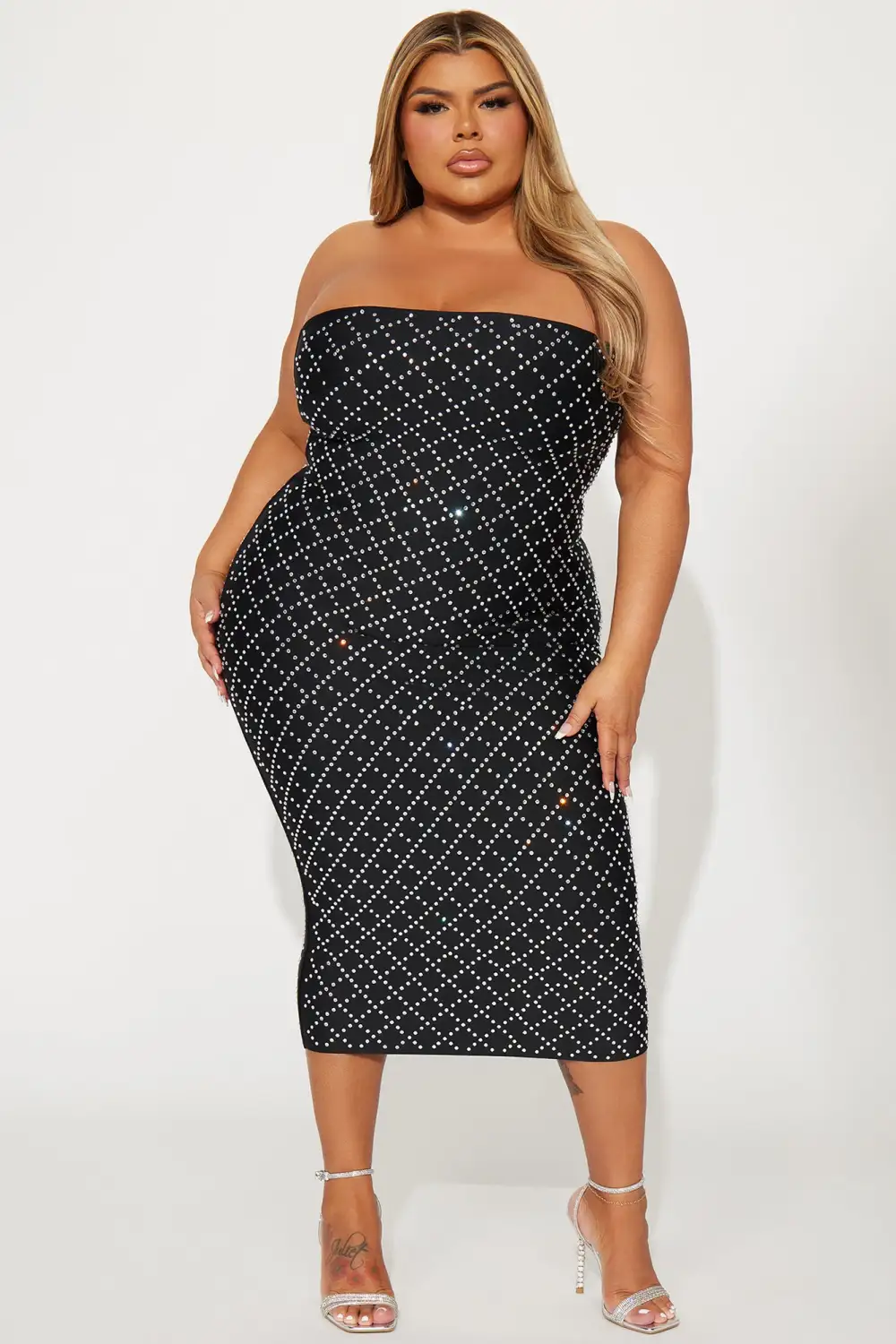 Stella Bandage Midi Dress - Black