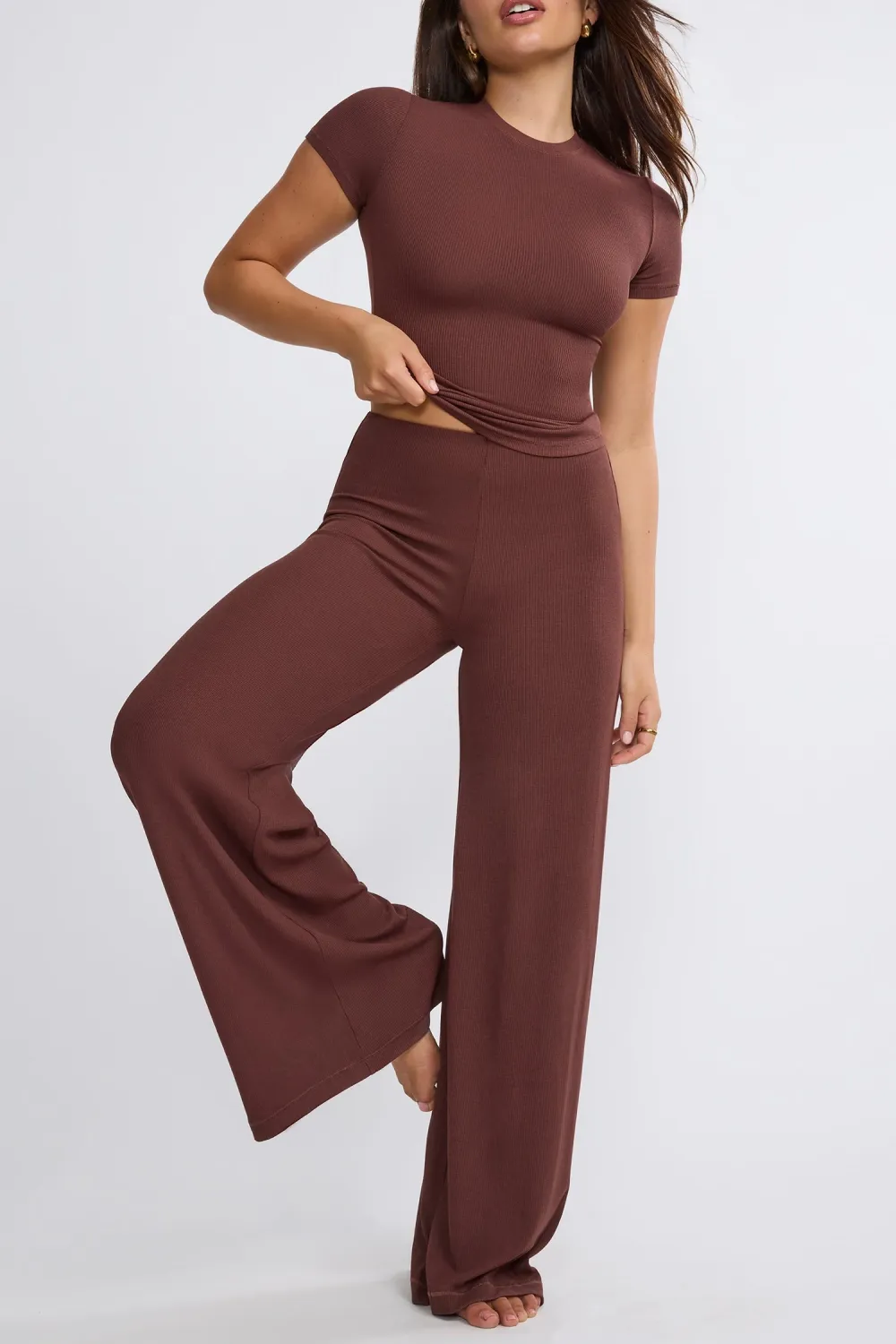 Daily Mid-Rise Straight Loose Women's Trousers