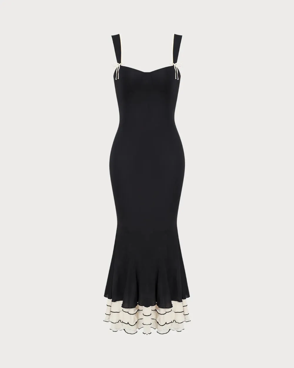 Sweetheart Black Neckline Dress
