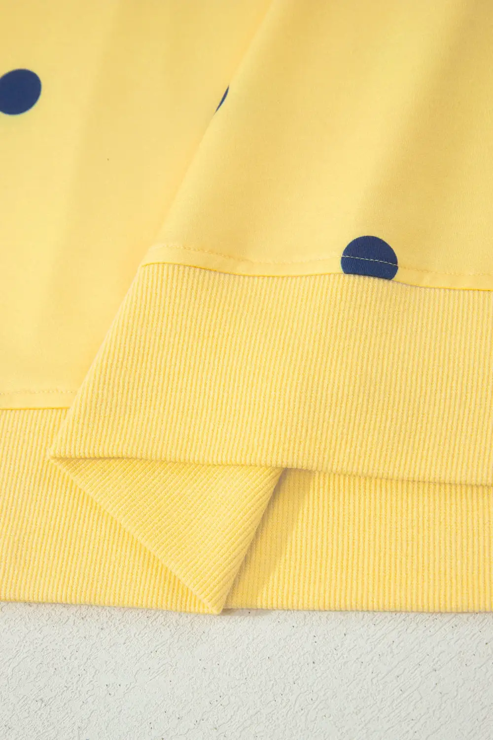 Polka Dot Print Crossed Seam Detail Oversize Tee