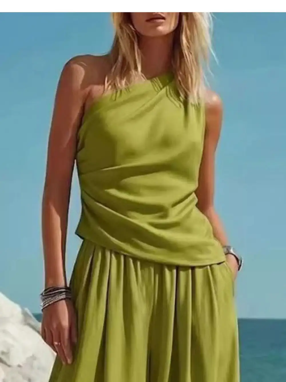 Wide Leg Shoulder Jumpsuit