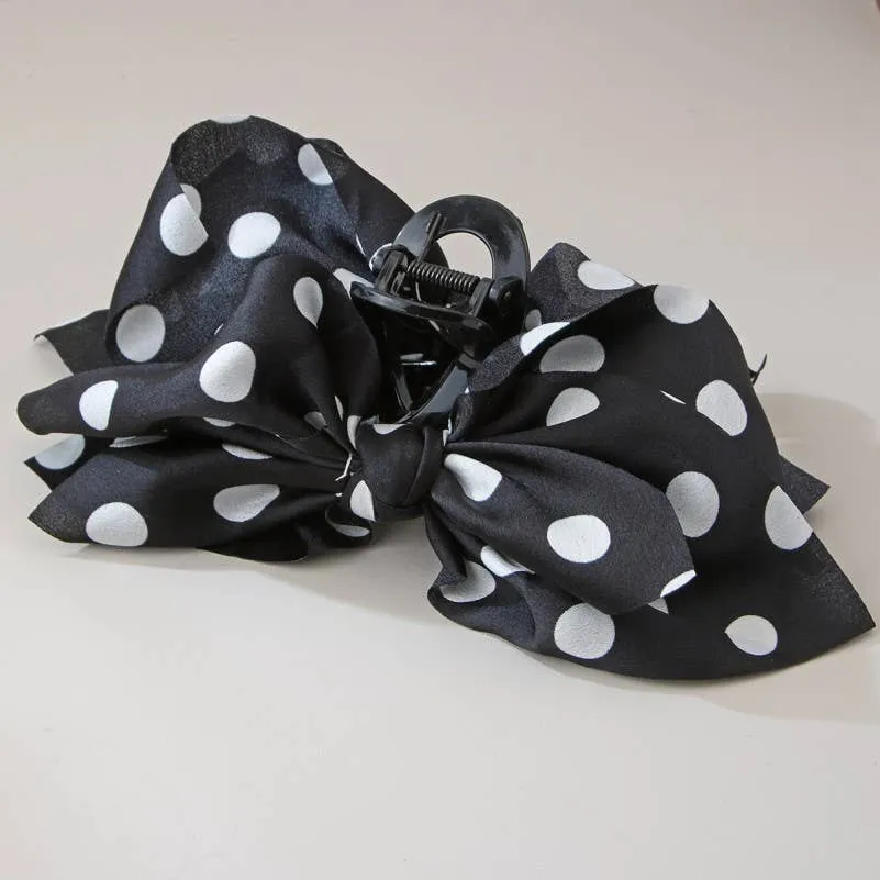 Polka Dot Hair Claw Clip