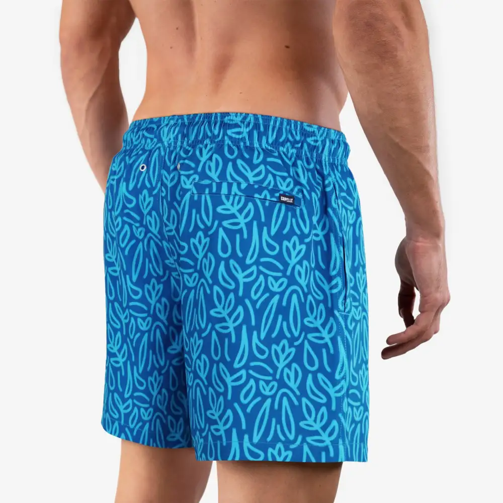 Blue Mid-Length Hybrid Short