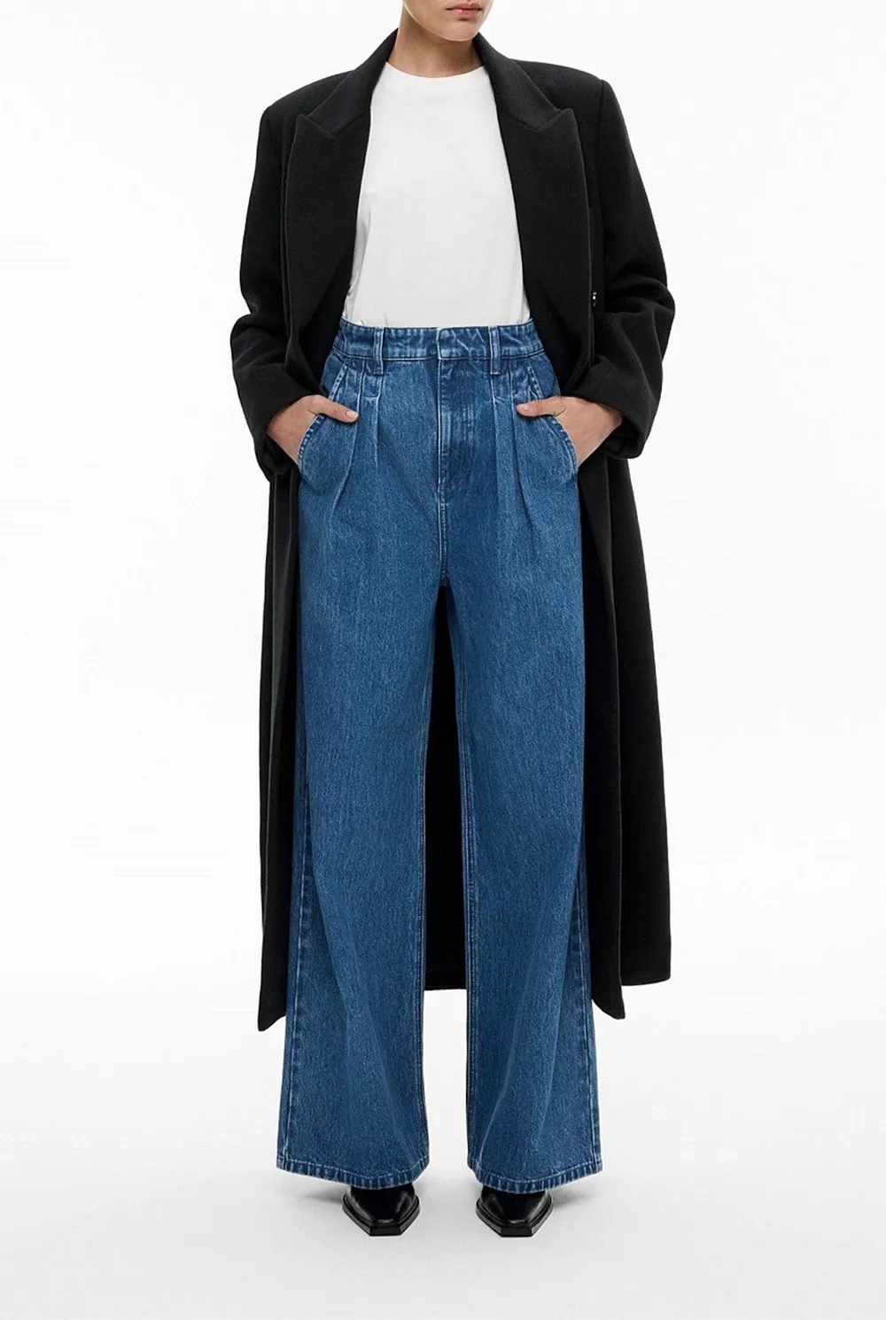 High-Waisted Wide-Leg Jeans