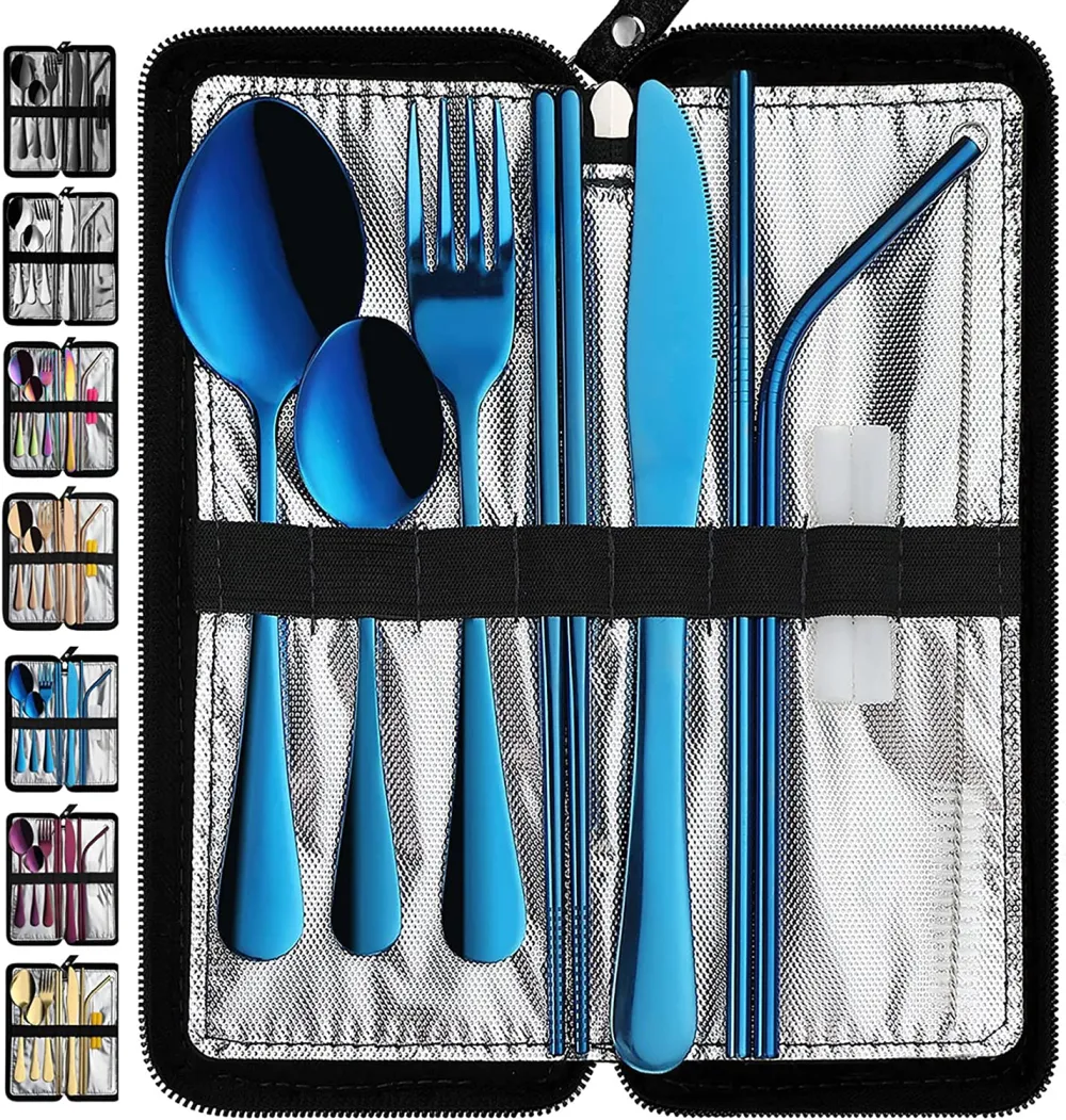 (Store Closing Sale) Portable travel cutlery, reusable silverware