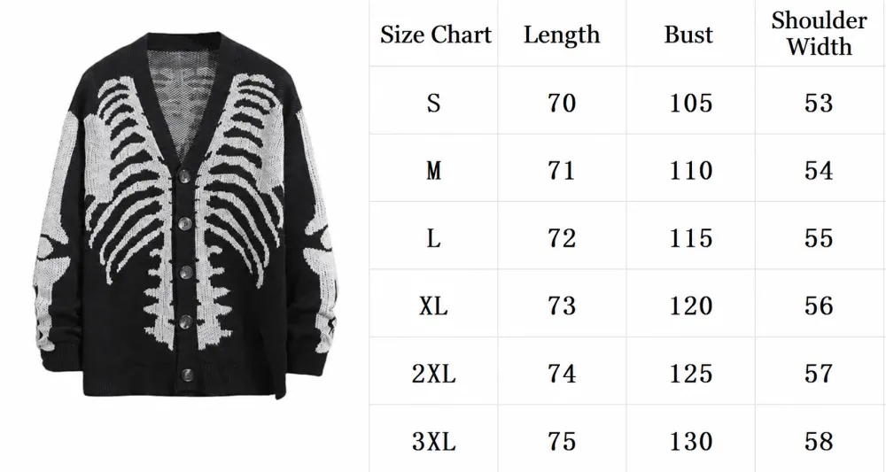 Jacquard Halloween Knit Cardigan Unisex