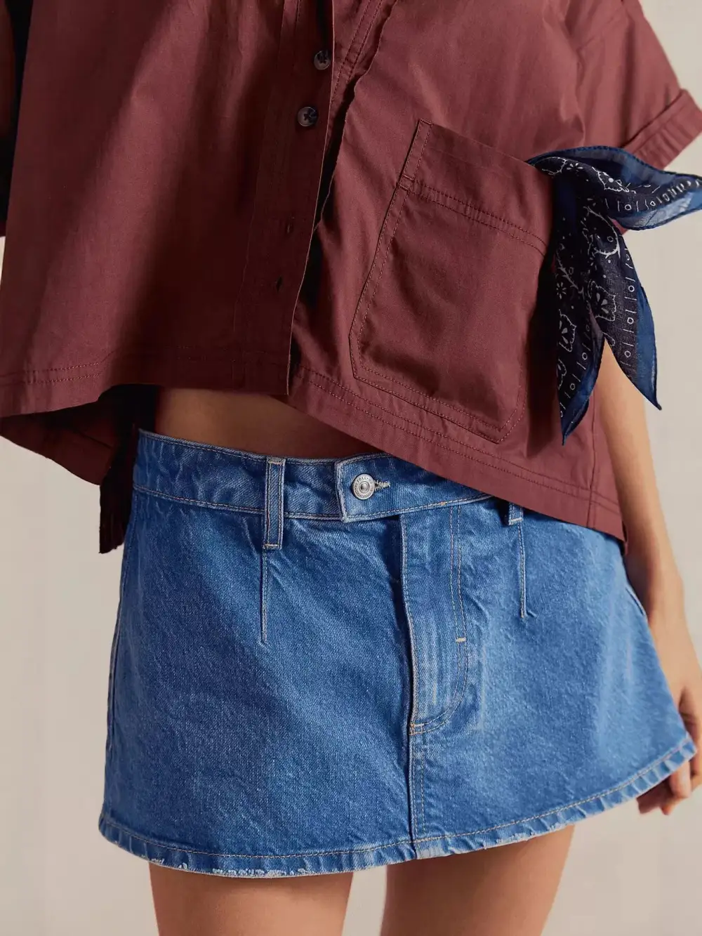 Mini Denim Skort