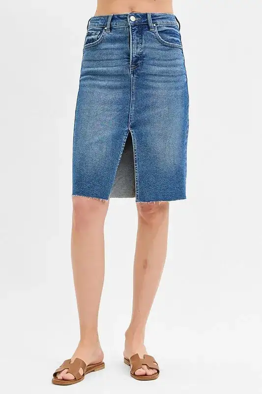 Side Slit Risen Skirt