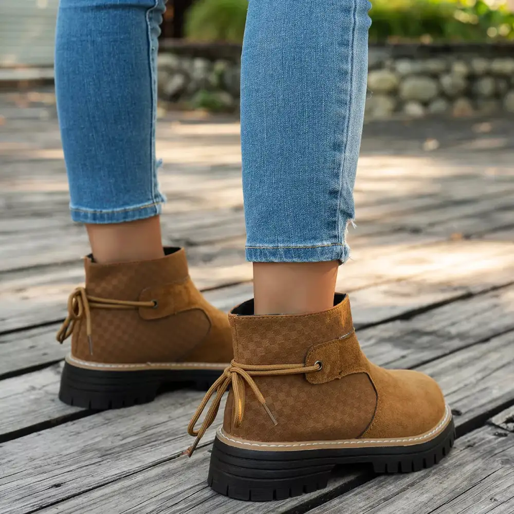 Refined Block Heel Ankle Boots