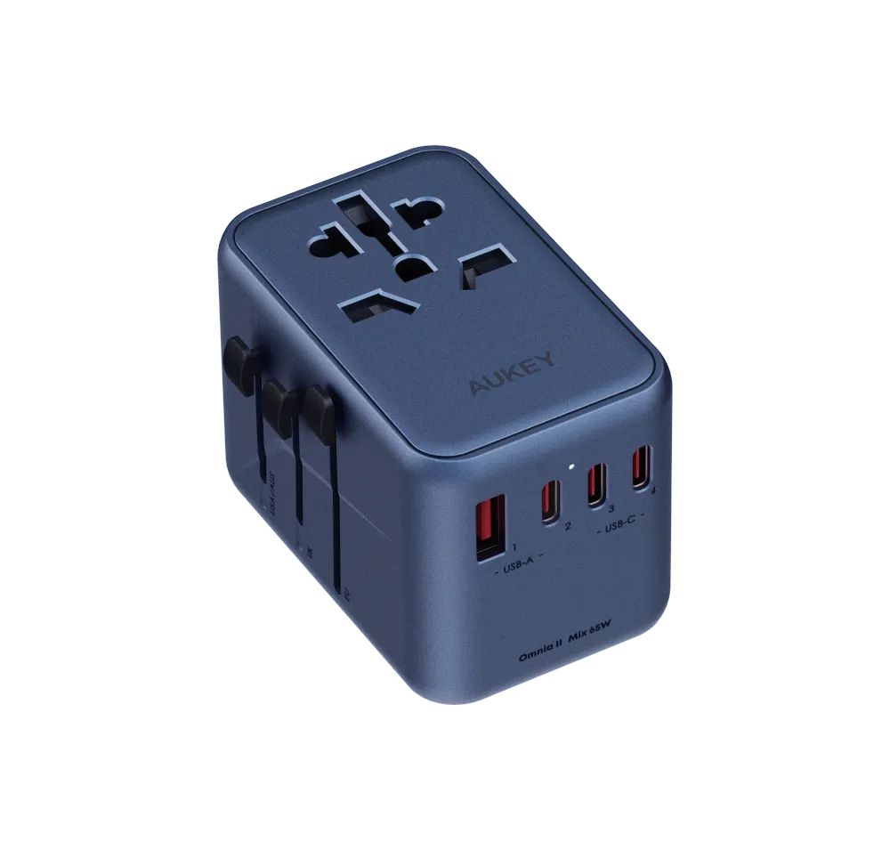 Travel Mate 65W GaN Universal Adapter with USB Ports