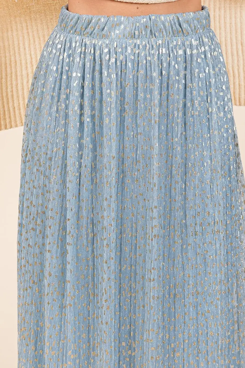 Mittoshop Metallic Midi Skirt