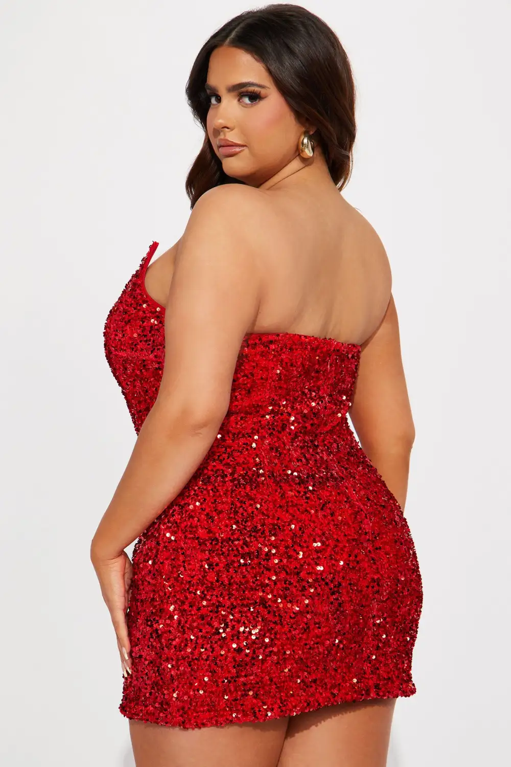 Glamour Sequin Mini Dress - Red