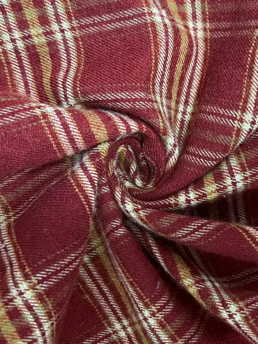 Plaid Drawstring Wide Leg Pants