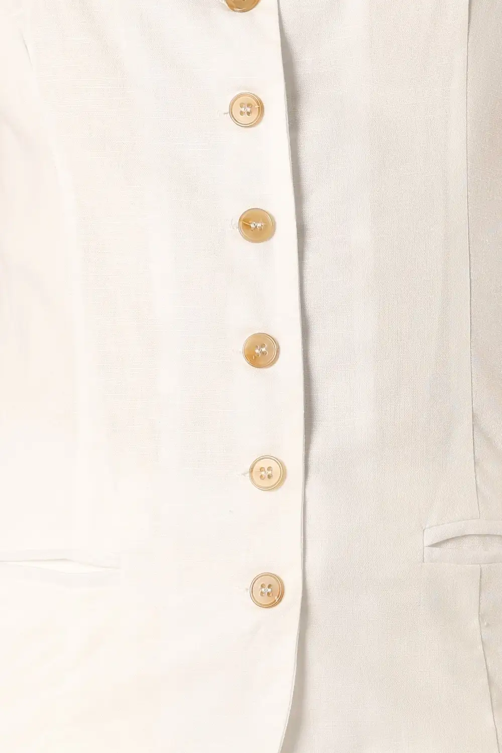 Laurent Button Through Top - White