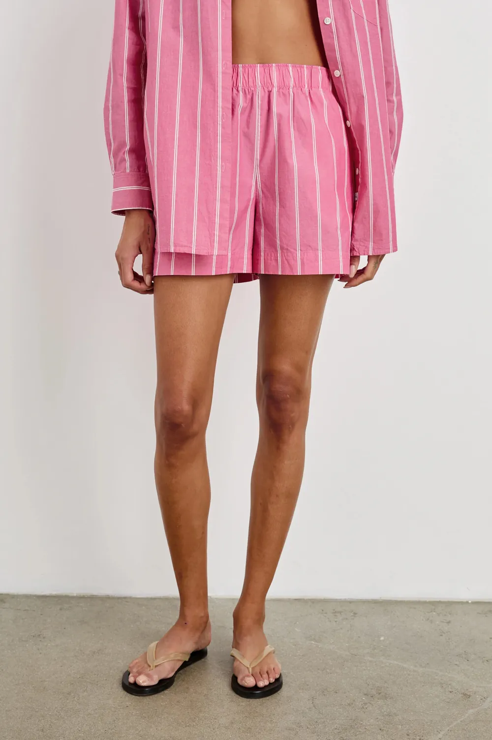 Loose And Comfortable Cotton Striped Short Pants