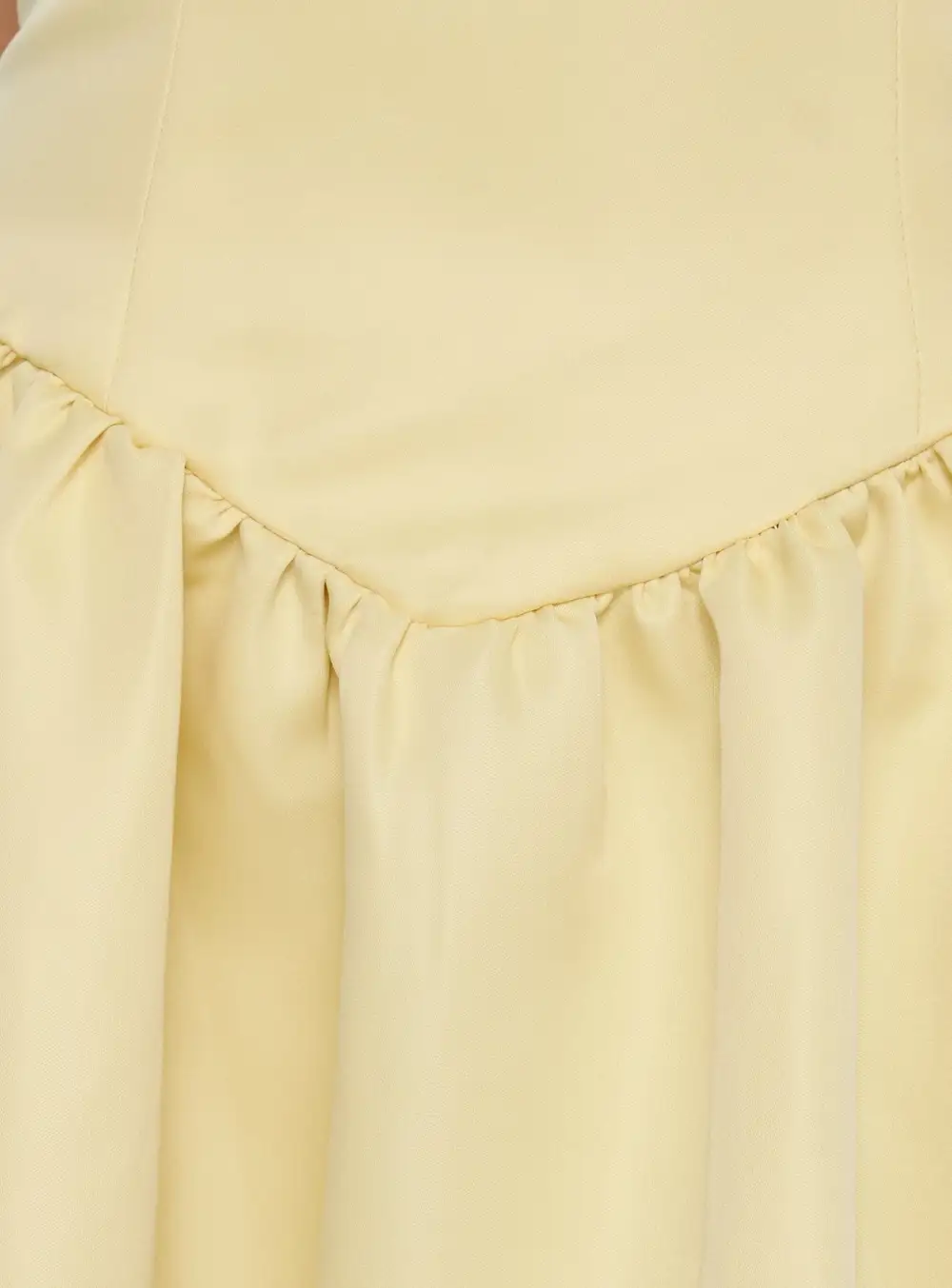 Pleated Detail Strapless Maxi Dress