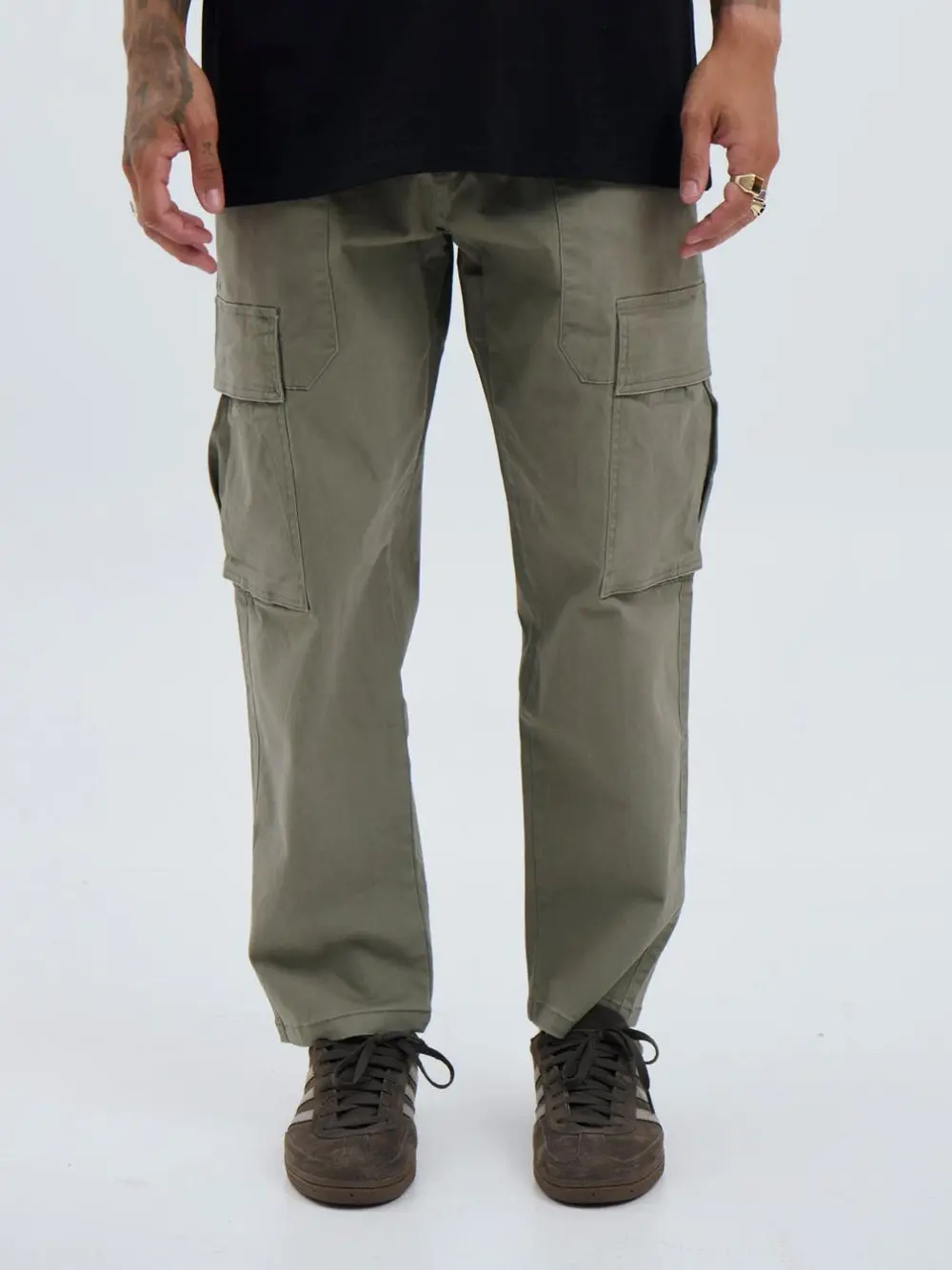 Simple And Comfortable Slim Green Pant