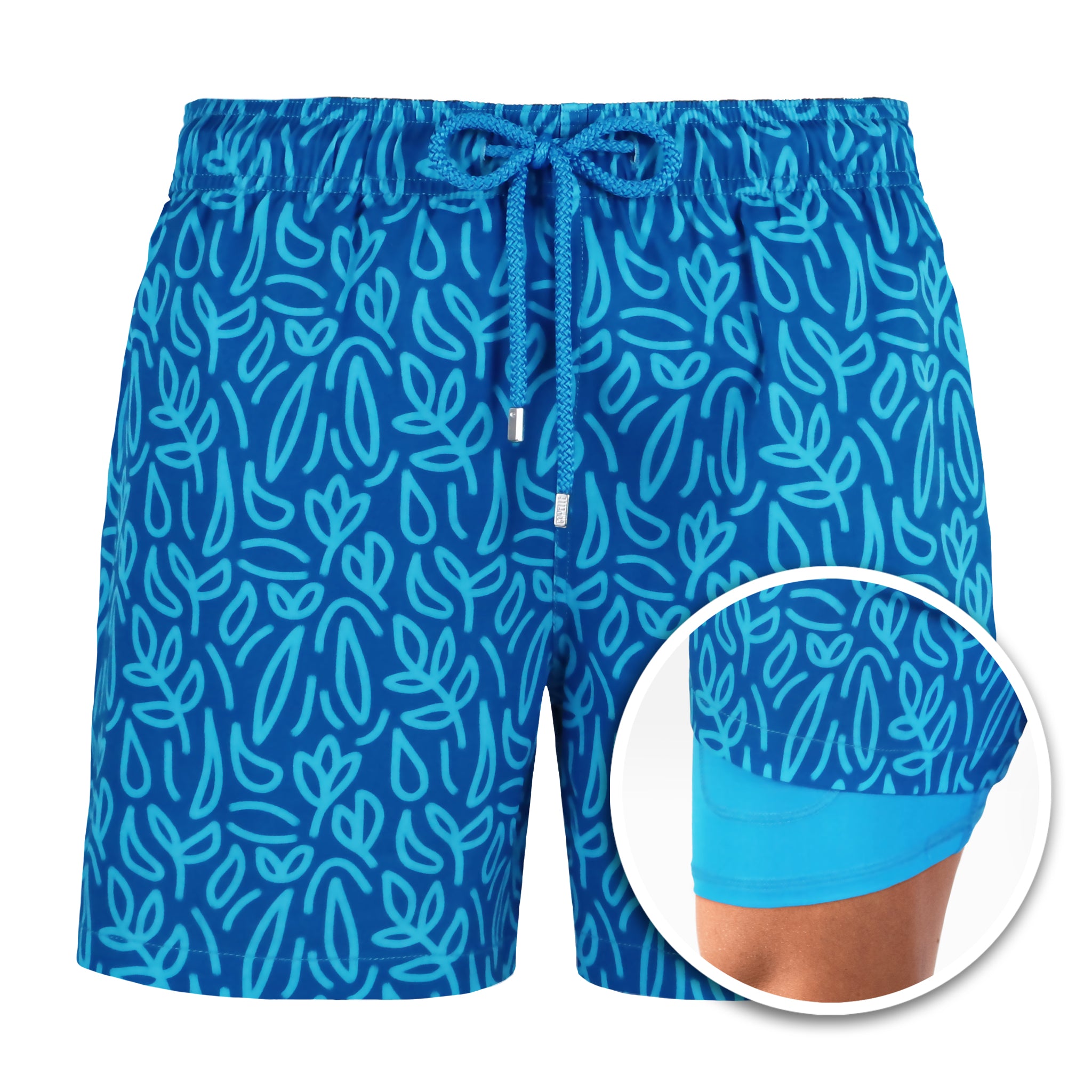 Atlas Blue - Mid-Length Hybrid Short