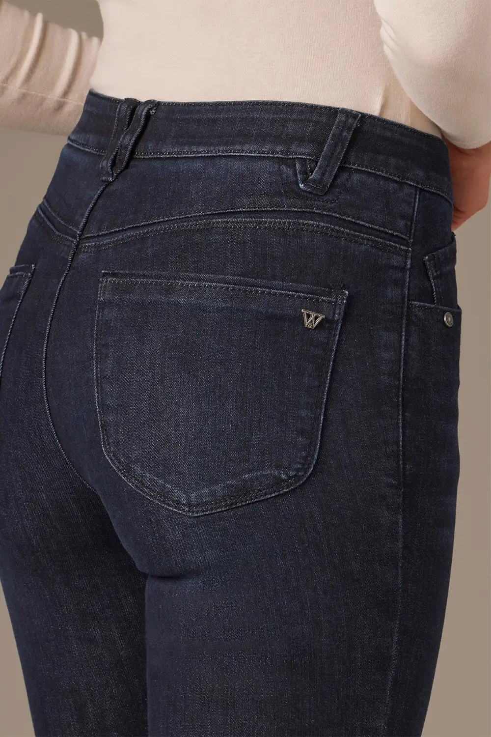 Relaxed Petite Mid Rise Straight Leg Jeans