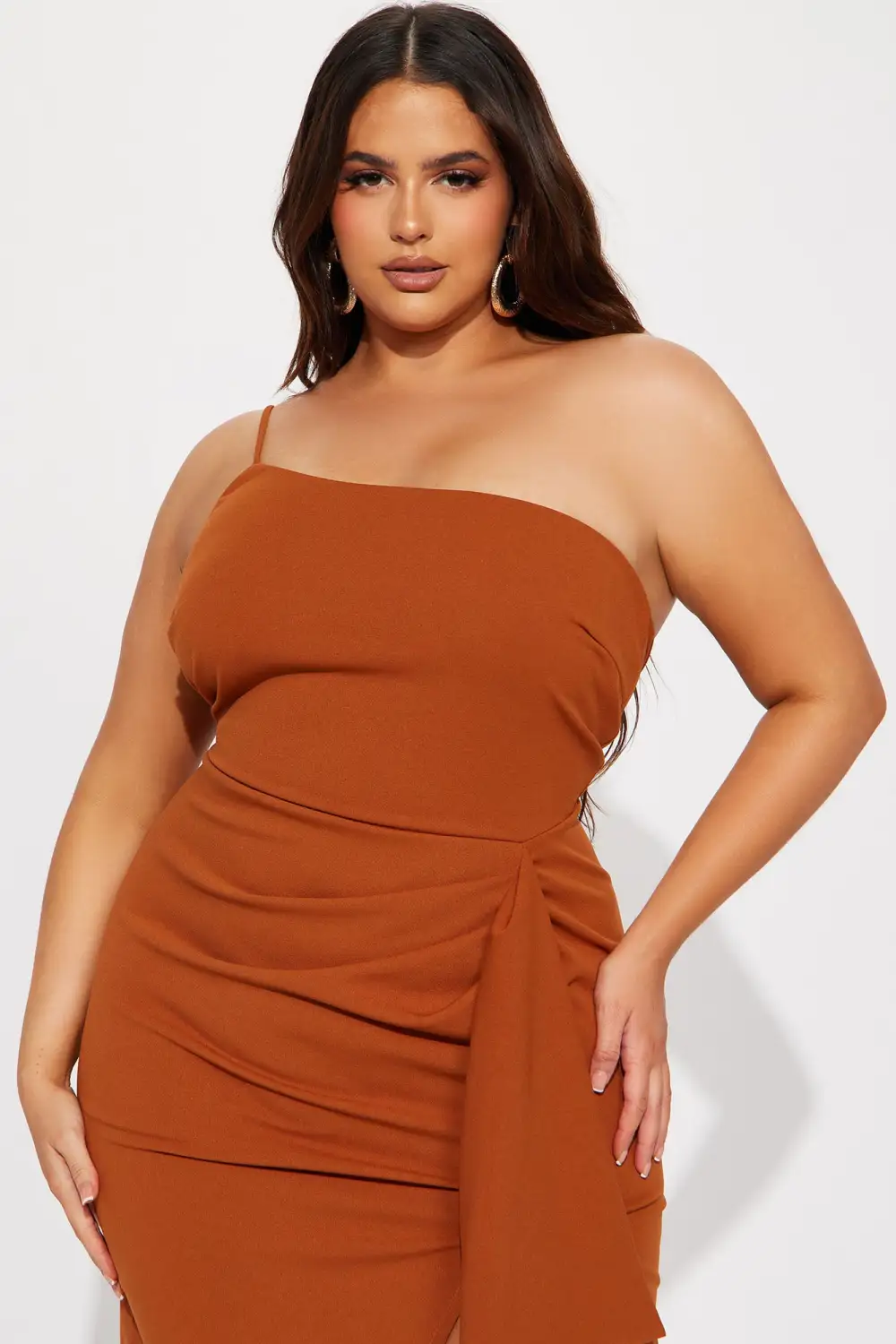 Natalia Midi Dress - Cognac