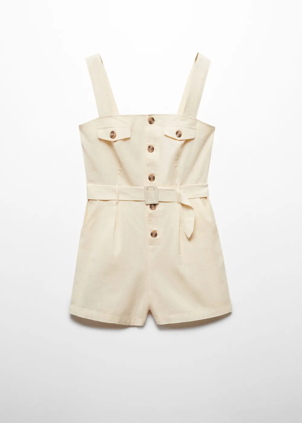 Short jumpsuit with buttons