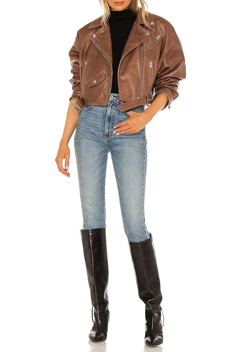 Faux Leather Biker Jacket