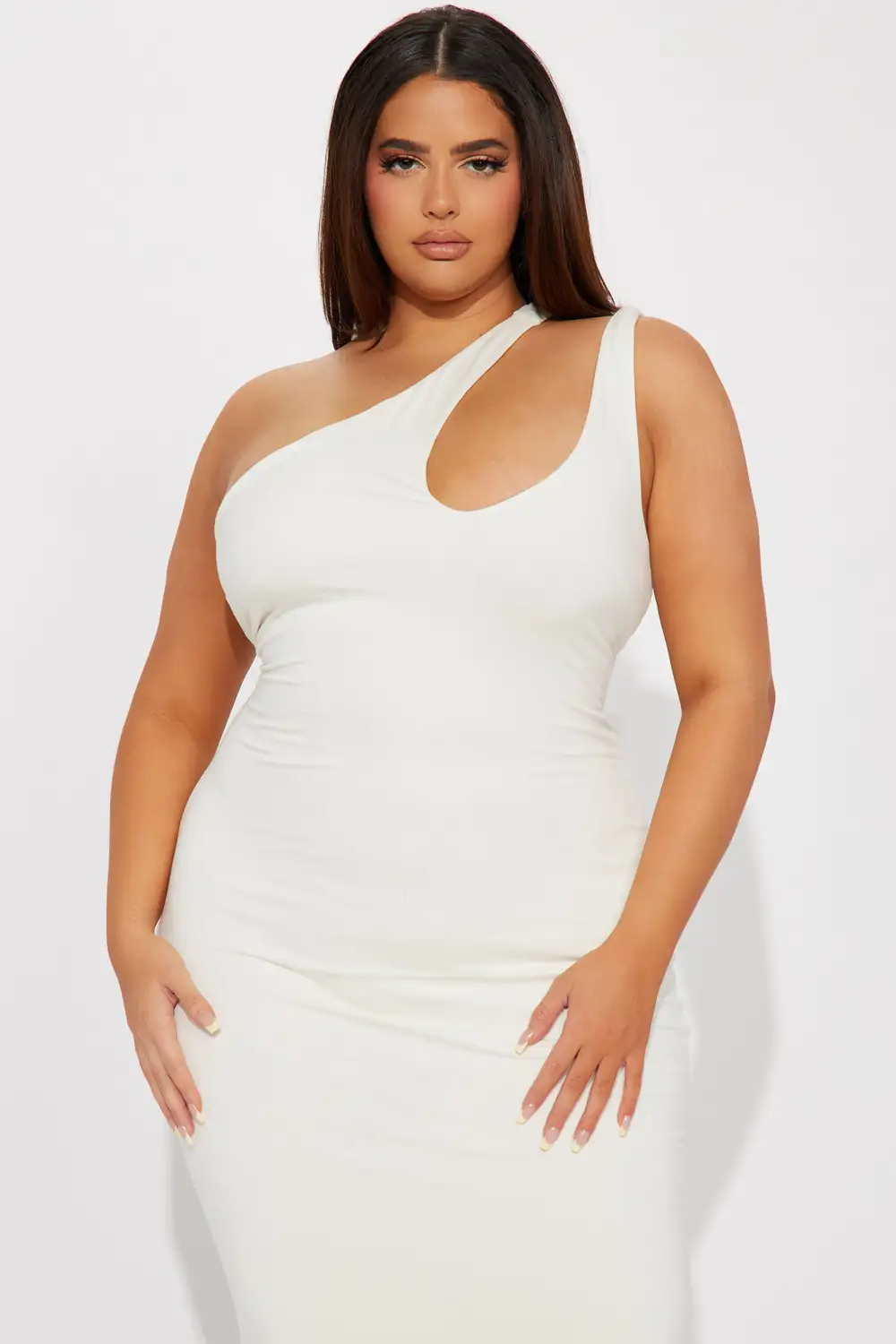 Keep It Routine Midi Dress - Cream