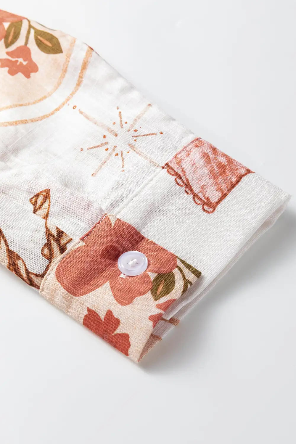 Button Front Western Inspired Shirt Blouse
