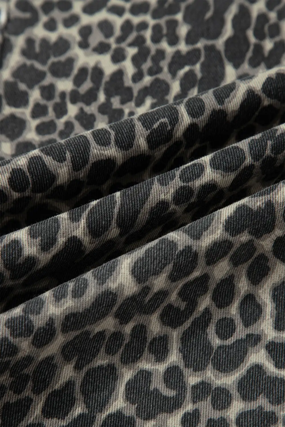 Leopard Print High Waist Barrel Jeans