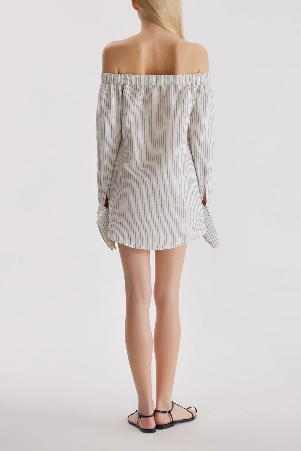 Off The Shoulder Mini Dress-White