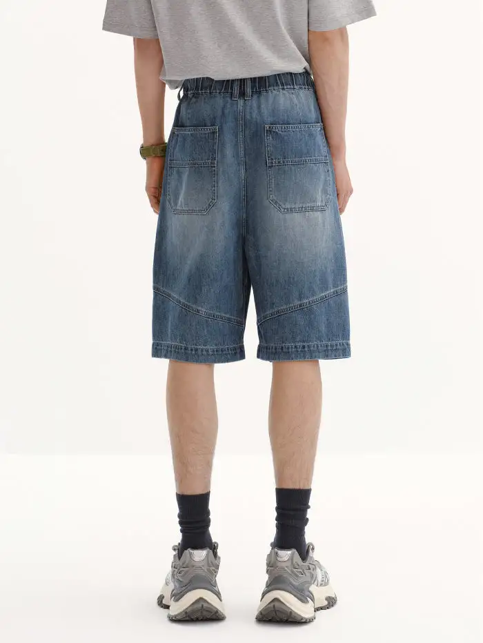 Men's Drawstring Denim Denim Shorts