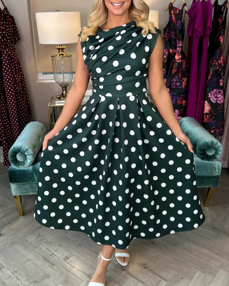 Easy Fit Pleated Midi Dress
