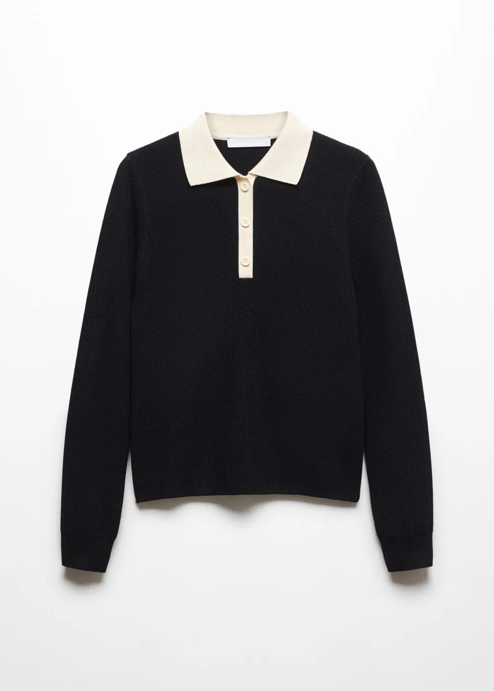 Knitted polo neck sweater