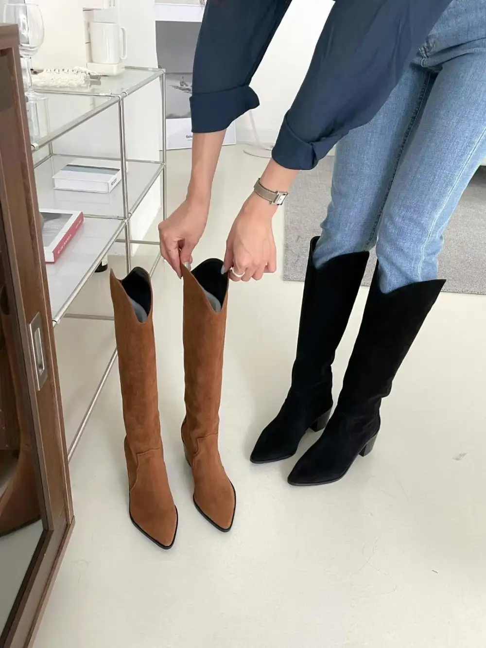 Understated Faux Suede Everyday Boots