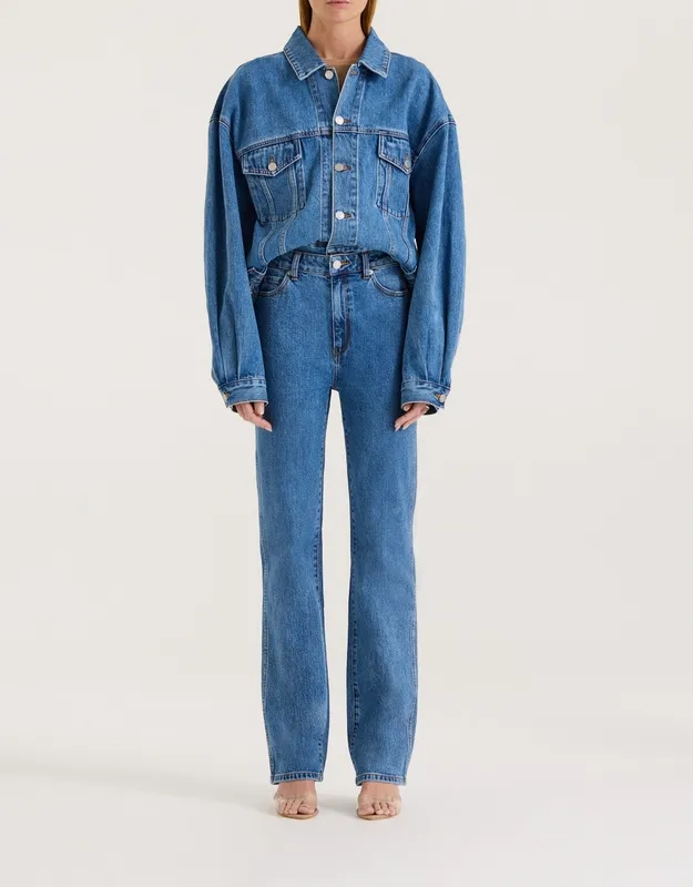 Indigo Wash Slim Leg Jeans
