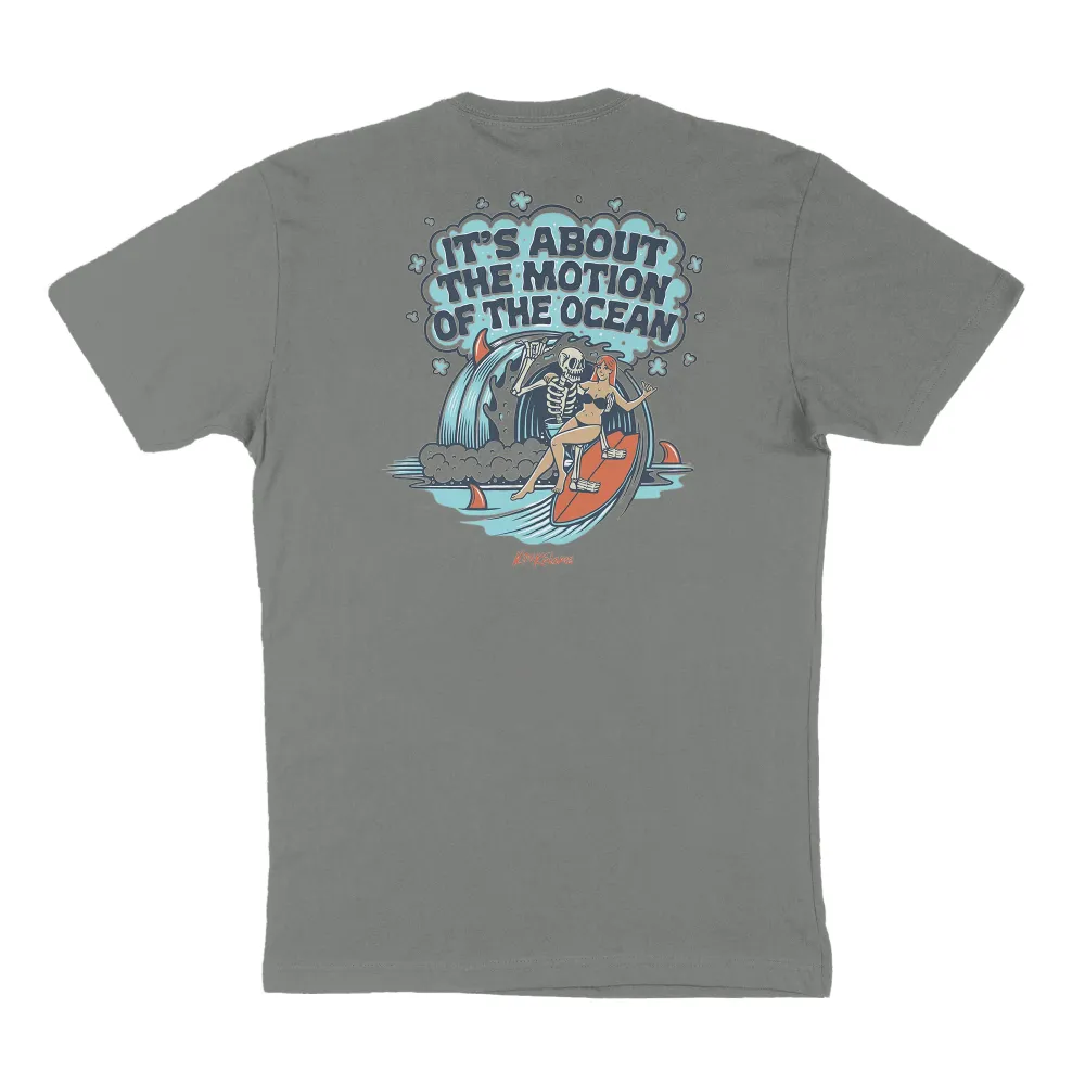 Pure Cotton Round-Neck Ocean Sports T-Shirt
