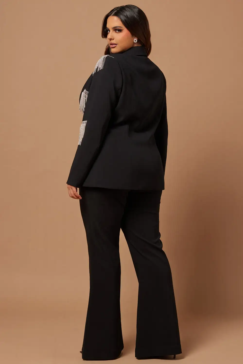 Marissa Pant Suit Set - Black