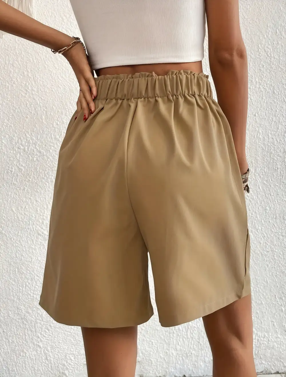 High Waisted Cargo Shorts