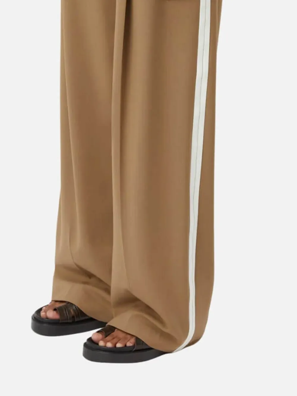 Contrast Stripe Wide Leg Pants