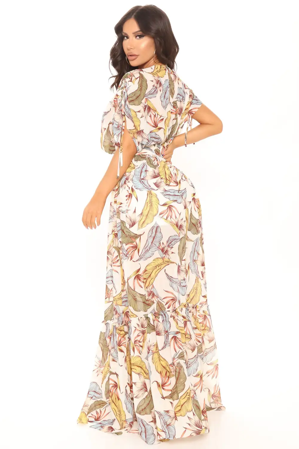 Farrah Floral Maxi Dress - Ivory/combo