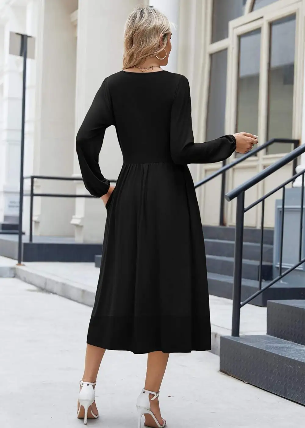 Premium High Waist A-Line Boho Maxi Dress