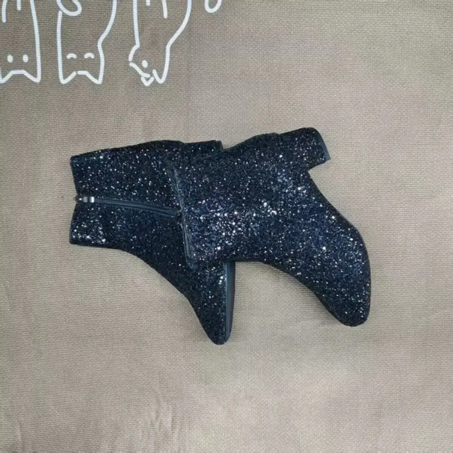 Sequin Block Heels Boots