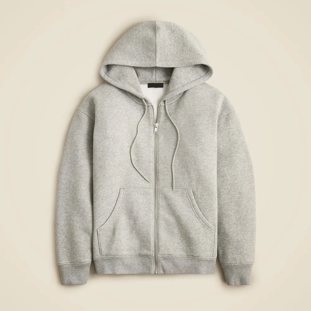 fleece zip-up hoodie