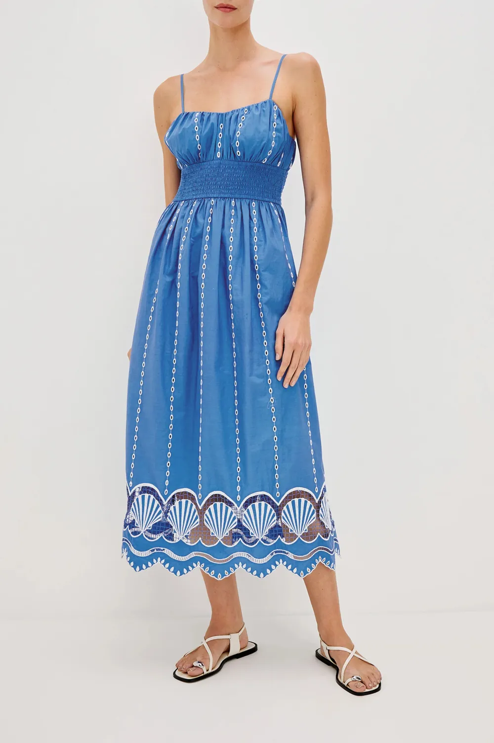 National Style Shell-Patterned Skirt With A Flared Bottom For Ladies